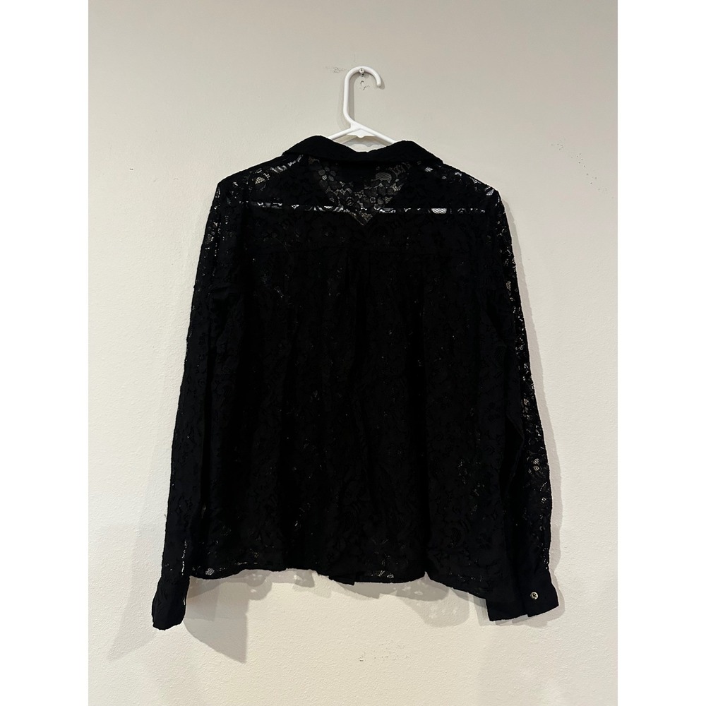 NWT bold elements, black lace Button Down Shirt W… - image 5